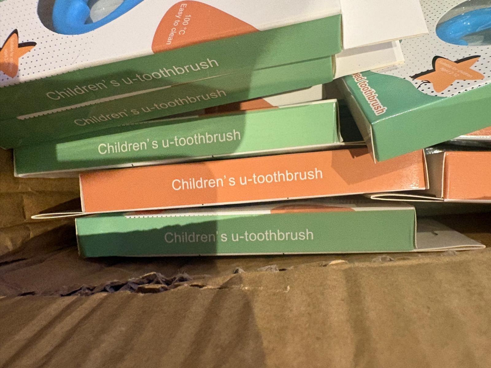 30x kids u shape toothbrush blue age 2-6 — photo 2