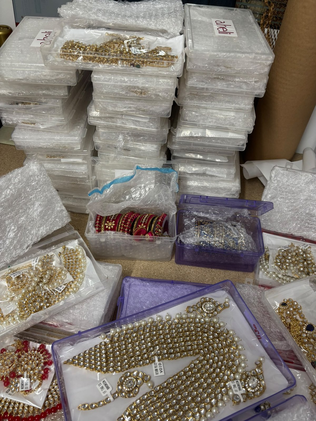 43pc Aheli Kundan Jewelry Job Lot - 32x One Type new sealed