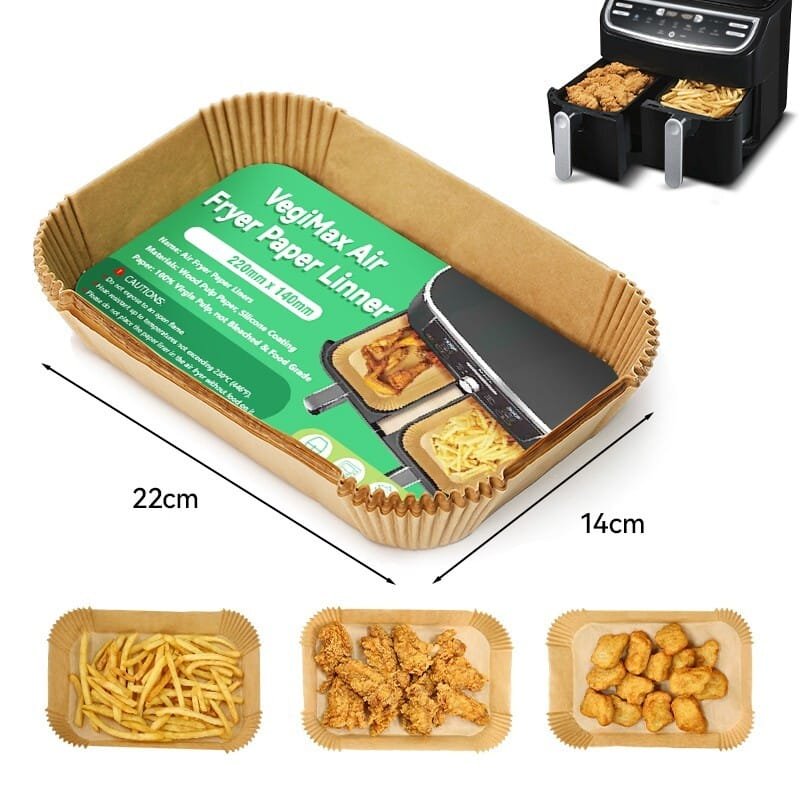 Rectangle Air fryer liners 100pcs box — photo 5