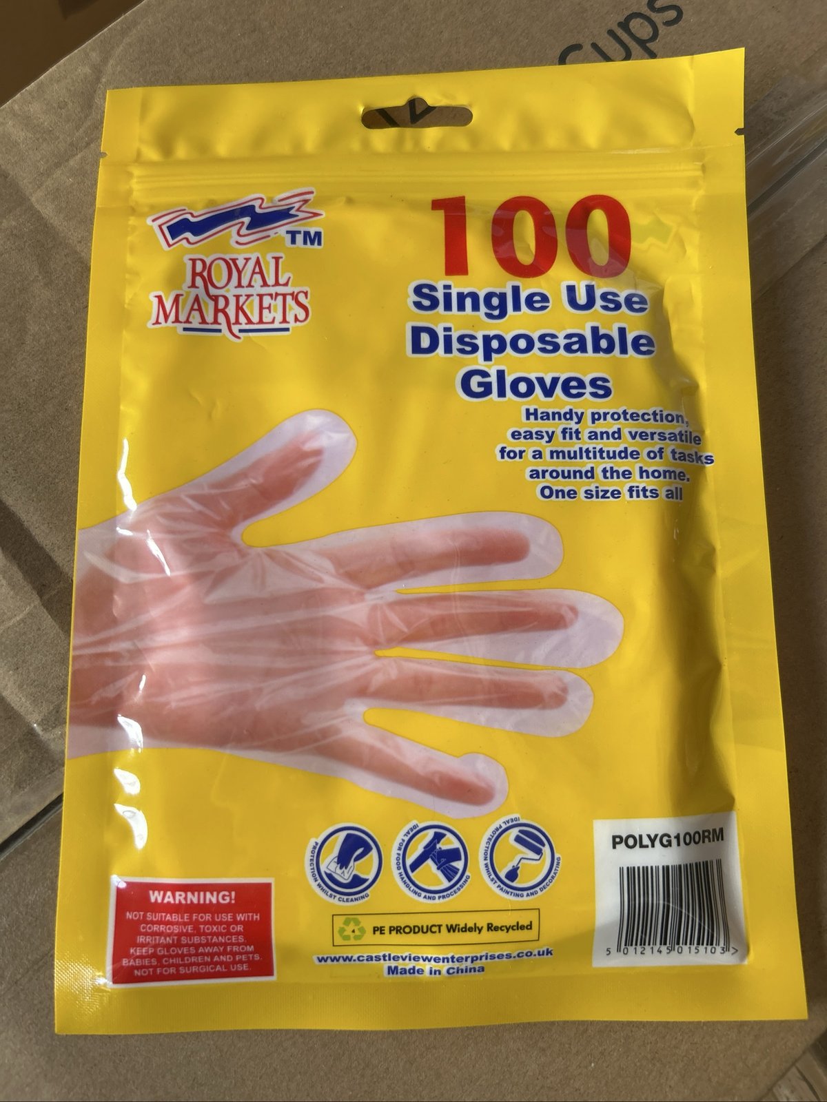 Source photograph for 288x 100 Single Use Disposable Gloves