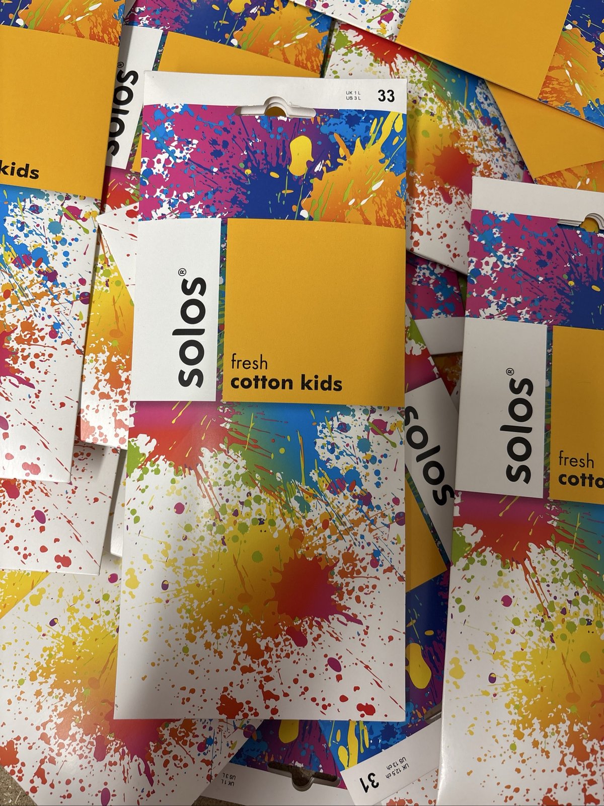 58x Solos Fresh Cotton Kids Insoles *Mixed Sizes* — photo 2