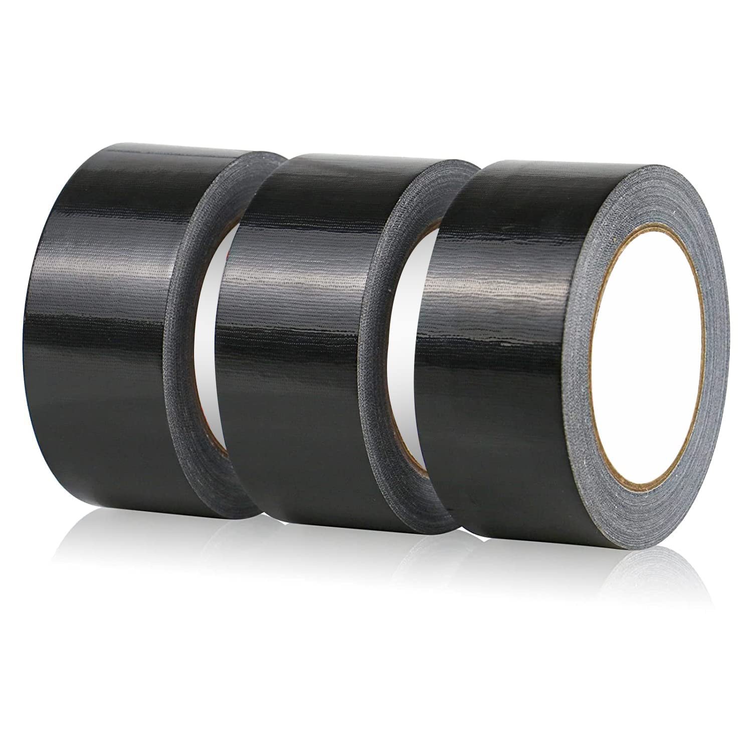 300x 3Pack Gaffer Tape Black- 48mm x 45m