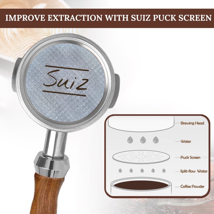 SUIZ Pack of 4 Espresso Puck Screens - 54mm, 1.7mm Thickness, 304 Stainless Steel, Great Value — photo 2