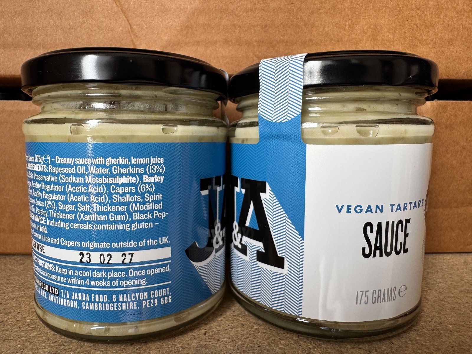 200 Cases x 6 Jars Vegan Tartare Sauce 175g Best Before 23/02/2027 — photo 2