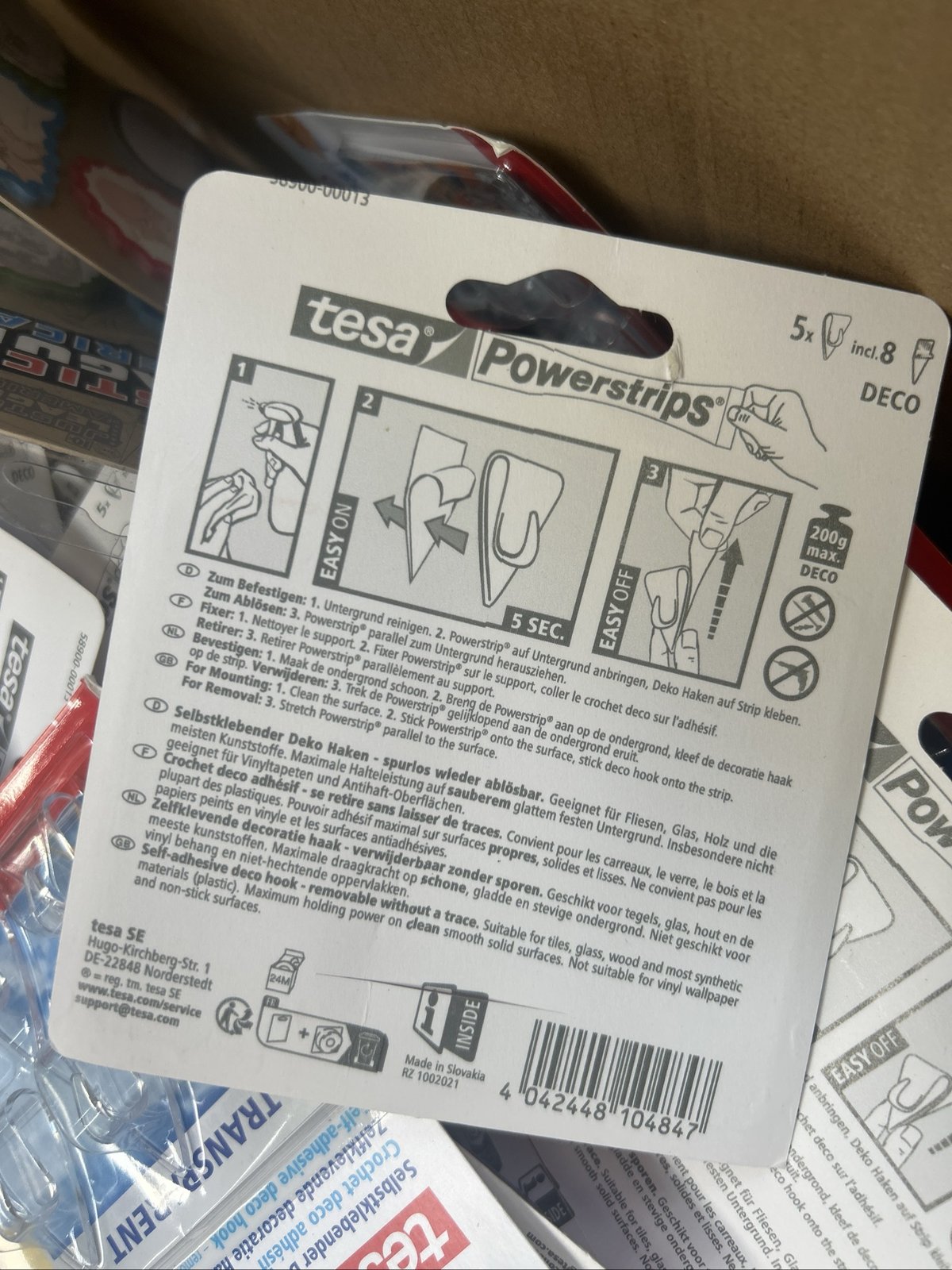 100x Tesa Powerstips Transparent — photo 2