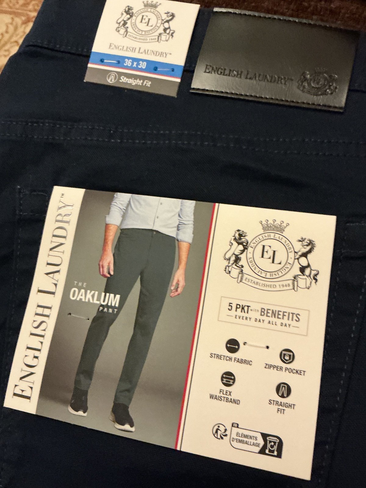 Source photograph for 30x Mens English Laundry Oaklum Trousers