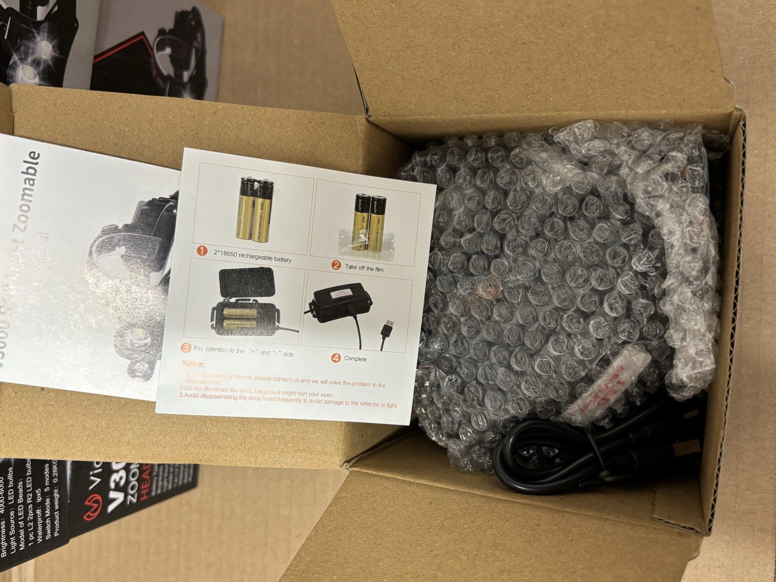 10x Rechargeable Headlights — photo 2