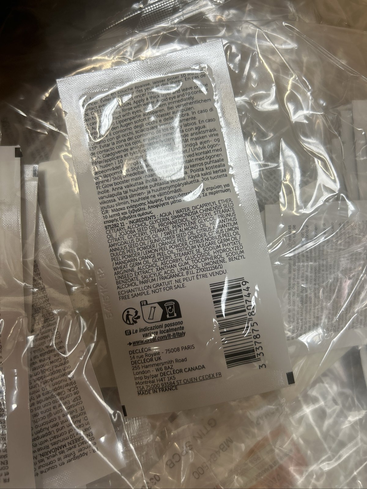 500x DECLÉOR GLOW MASK SACHET 5ml — photo 2